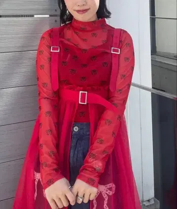 Candy Stripper RIBBON SEE THROUGH 상의