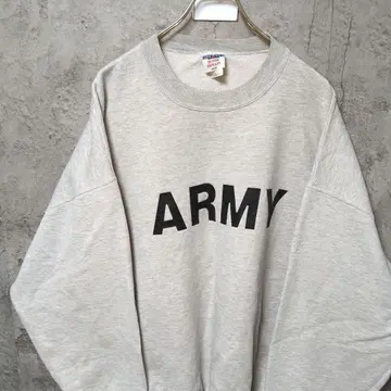 빈티지 ARMY 프린트 그레이 트레이닝복 맨투맨 2XL 사이즈