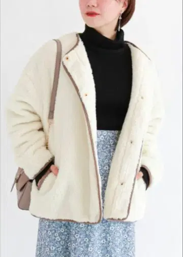 Techichi TERRACE 보아 블루종 화이트 프리 사이즈