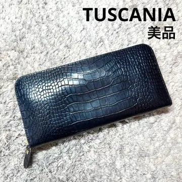 [ 새상품급 ] TUSCANIA 토스카니아 장지갑 엠보 라운드 지퍼