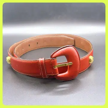 새상품급 페라가모 SalvatoreFerragamo 레드 천연 가죽 벨트