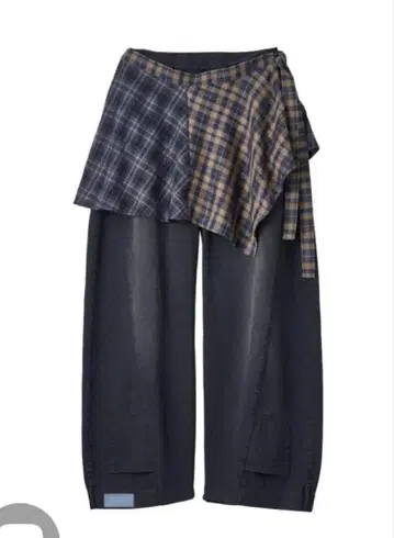 [ Knuth Marf ] wrap denim pants/black