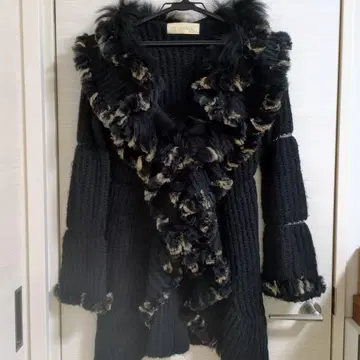 S PARIS 퍼 니트 가디건