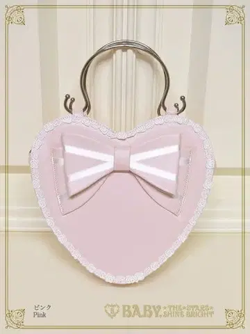 BABY 리본 하트bag 핑크