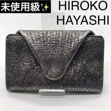 여성용 지갑 HIROKO HAYASHI 히로코 하야시 천연 가죽 실버