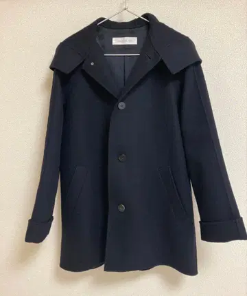 새상품급 갤러리 바이 라이트 멜톤 후디드 코트