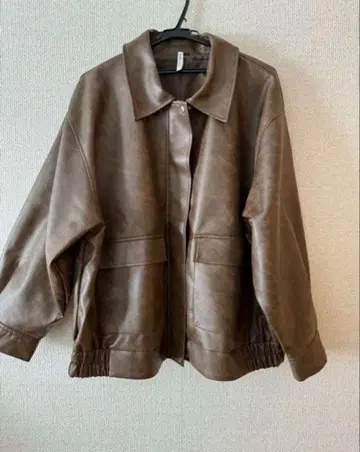 가죽 자켓 블루종 라이더스 빅 사이즈 시마무라 브라운