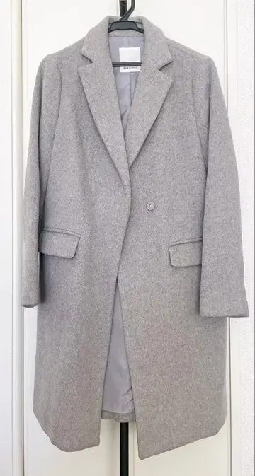 BABYLON 그레이 더블 버튼 테일러드 코트 자켓