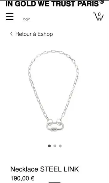 [ feelcycle ] IN GOLD WE TRUST 실버 목걸이