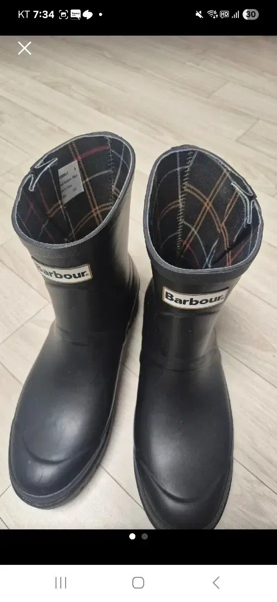 Barbour Black Short Rain Boots 245-250