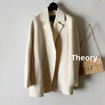 띠어리 고급 더블 페이스 캐시미어 울 플레어 가운 코트 10만