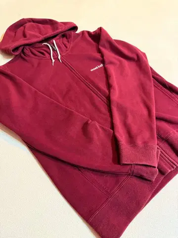 mont-bell 풀 집업 후드티 버건디