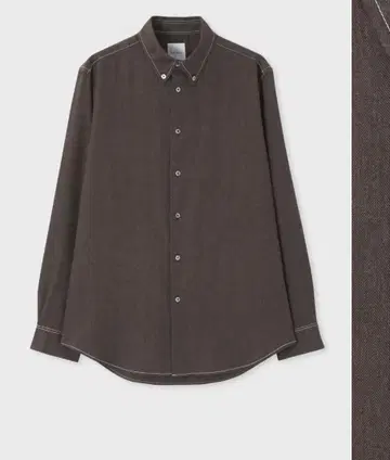 Paul Smith 대비 스티치 솔리드 셔츠