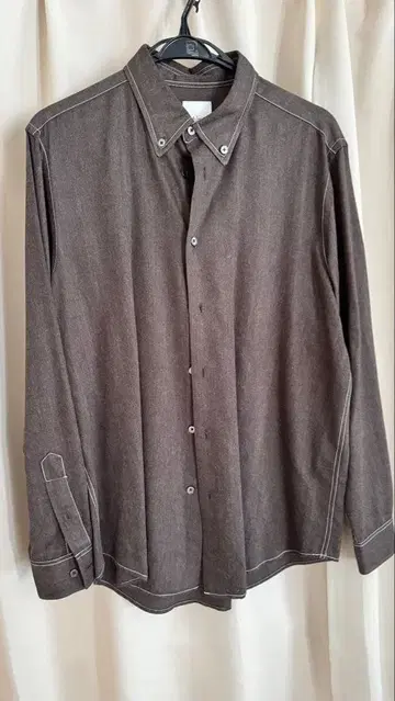 Paul Smith 대비 스티치 솔리드 셔츠