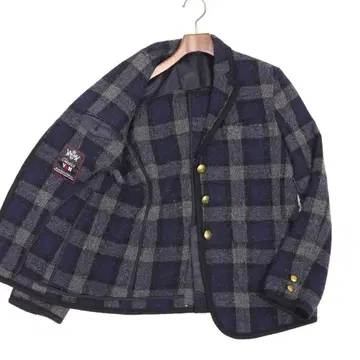 새상품급 VAN  로고 체크 무늬 트위드 자켓 사이즈 0
