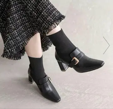 RANDA 니트 도킹 부츠 블랙 M