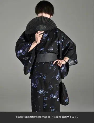 ADRER 유카타 5세트 / 유카타 5점 세트 블랙2 L
