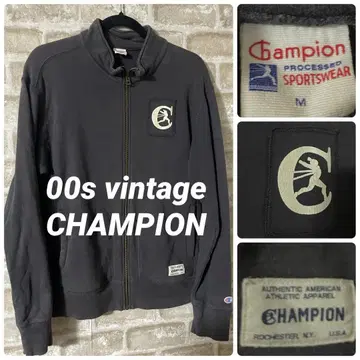 빈티지 00s CHAMPION 남성용 M 트랙 자켓 맨투맨