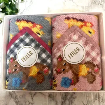 새상품 페이러 x JAL 기내 판매 테디메이트 스카이 FEILER 손수건