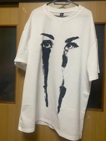 MANFINITY XXL 화이트 T셔츠 얼굴 프린트