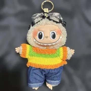 [ 새상품/인기 ] 라브부/LABUBU/본체/봉제 인형/인형/데님/고글