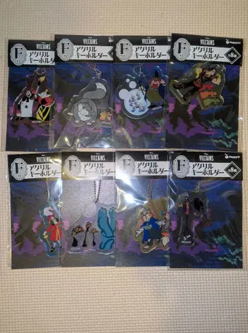 디즈니 빌런즈 Happy 복권 F상 아크릴 키링 8종 컴프