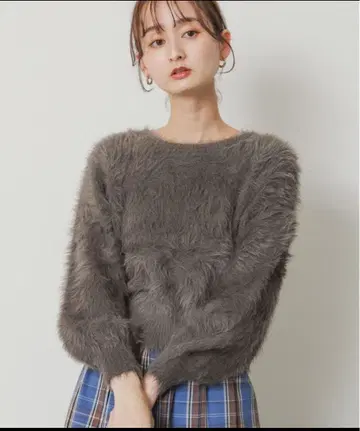 Sense of place 브라운 퍼 니트