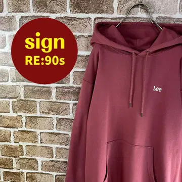 Lee 리 로고 자수 디자인 맨투맨 후드티