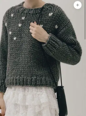 NOTTING-HILL HEART KNIT 그레이 S