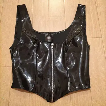 인조 가죽 뷔스티에