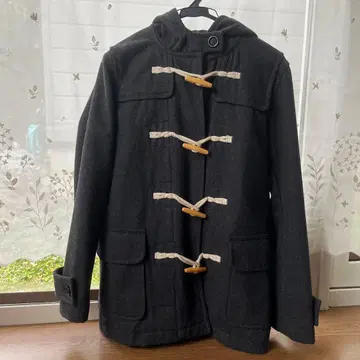 더플 코트 학생 울 혼방