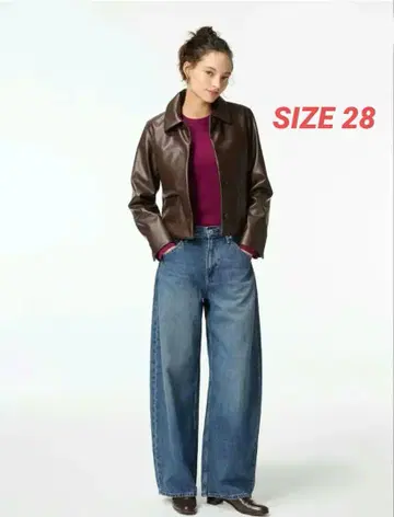 이번 시즌 UNIQLO 유니클로 배기 커브진 28 블루 67