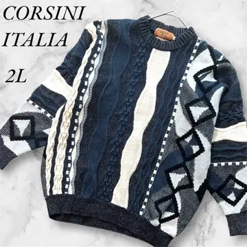 3D 니트 올 패턴 입체편직 스웨터 남성용 2L 빅 사이즈