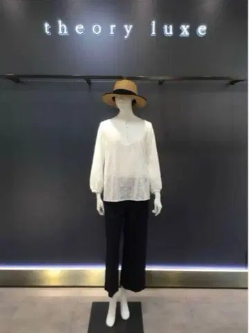 띠어리 럭스 와이드 스트레이트 팬츠 네이비