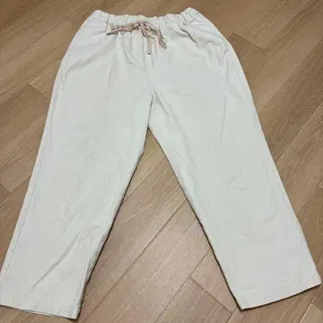 Hug Hug 화이트 캐주얼 팬츠 허리밴딩