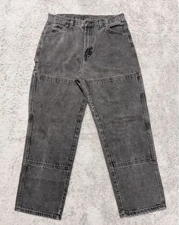 Dickies 멕시코제 더블니 블랙 데님 34 x 30