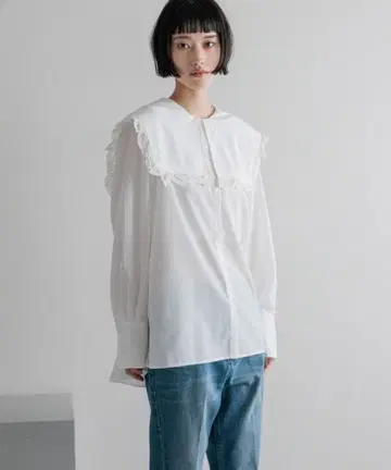 로리즈팜 BIG 칼라 레이스 블라우스