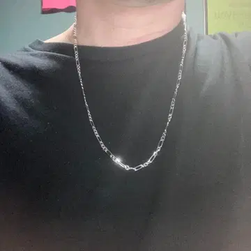 실버 925 각인 있음 피가로 체인 목걸이 길이 60cm 두께 3mm