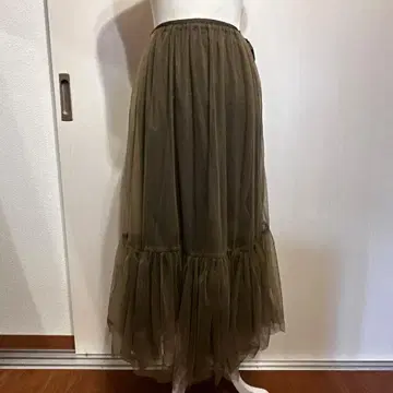 SLOBE IENA 레이스 스커트 올리브 사이즈 36 ak631