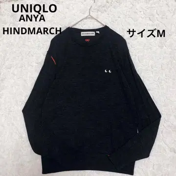 유니클로 안야 힌드마치 크루넥 울 다크 그레이 사이즈 M