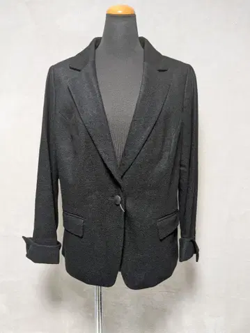 ROSE TIARA 블랙 테일러드 자켓 백리본 size 46