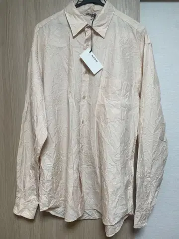 AURALEE WRINKLED WASHED FINX TWILL SHIRT