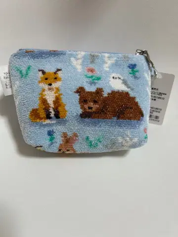페이러 새상품 윈터 애니멀즈 파우치 블루 좋은 패턴