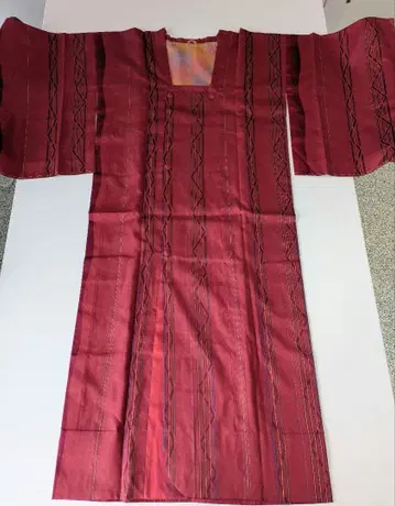 순수 실크 일본 의류 롱 코트