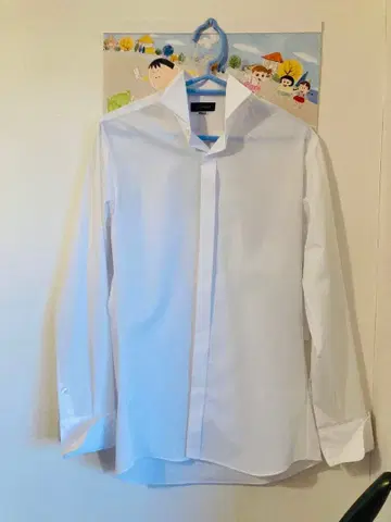 윙카라 셔츠 긴팔 화이트