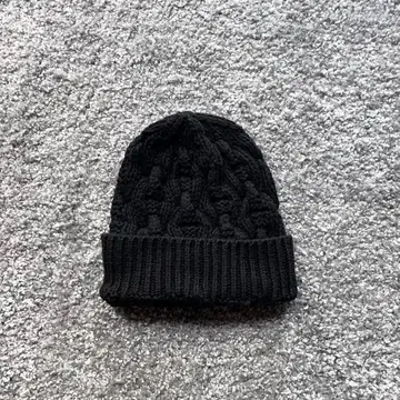 데이지린 니트 모자 비니 블랙 폭시