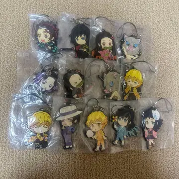 귀멸의 칼날 큥캐러 러버 스트랩 참 키링