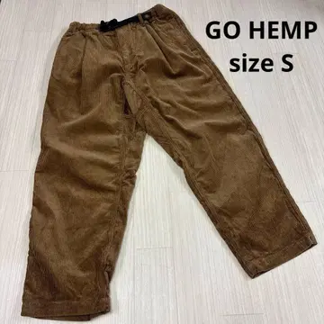 GO HEMP 브라운 코듀로이 캐주얼 팬츠 아웃도어 헴프 혼방