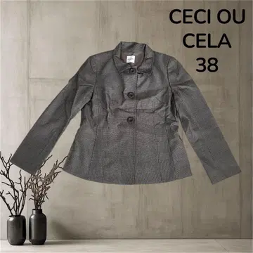 CECI OU CELA 여성용 노카라 자켓 실크 울 혼방