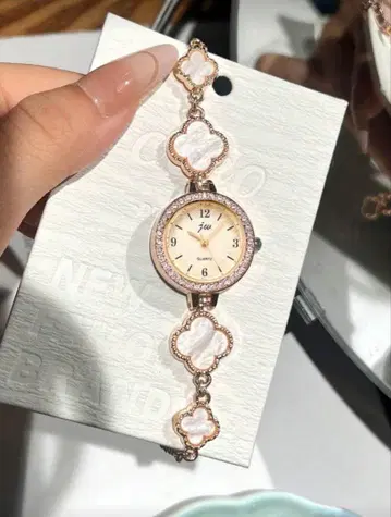 jw 1개 로즈 골드 심플 기품 합금 여성용 손목시계 팔찌